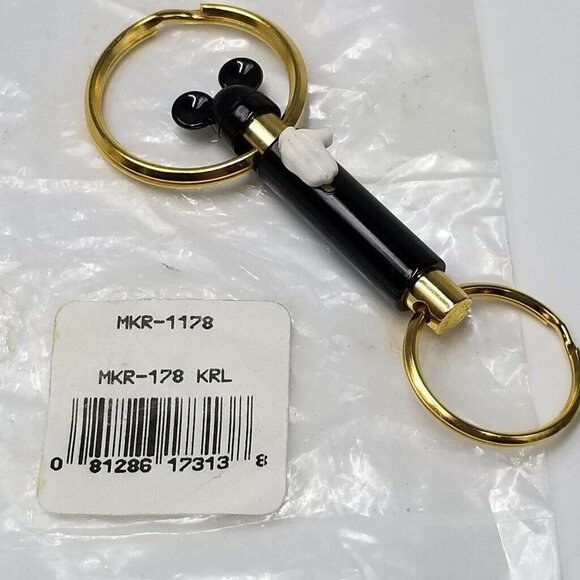 Vintage Cervantes Mickey Mouse Blue Neck Tie Key Ring New Lot 2 - Picture 3 of 6